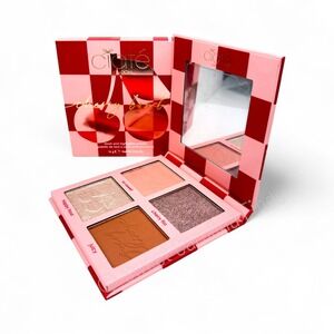 Ciaté London Cherry Bomb Blush & Highlighter Palette–Light Medium–4 Shades NEW